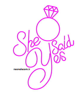 تابلو نئون شی سید She Said Yes کد 201 با آداپتور