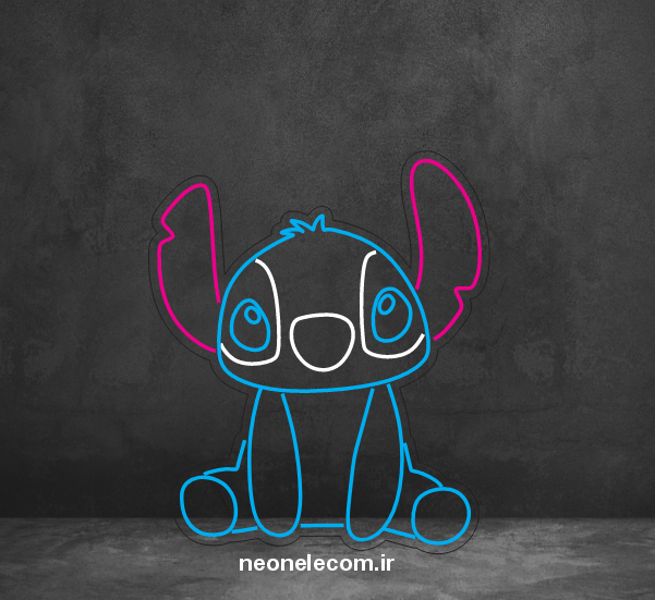تابلو نئون استیچ Stitch کد 104 با آداپتور